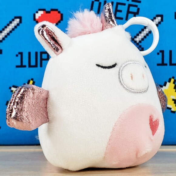 Squishmallow Raquel the Valentine Pegacorn 3.5" Clip [ 2021 ] Holiday Plush - Picture 2 of 12